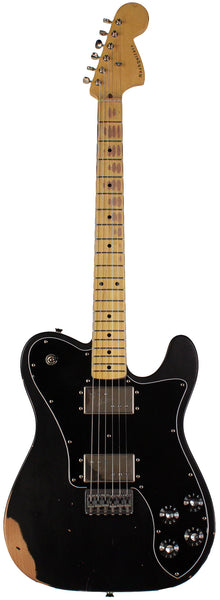 Nash T-72DLX Guitar, Black, Light Aging | Humbucker Music