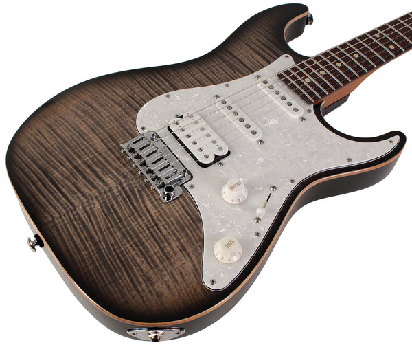 Suhr Standard Plus Guitar, Trans Charcoal Burst, Pau Ferro