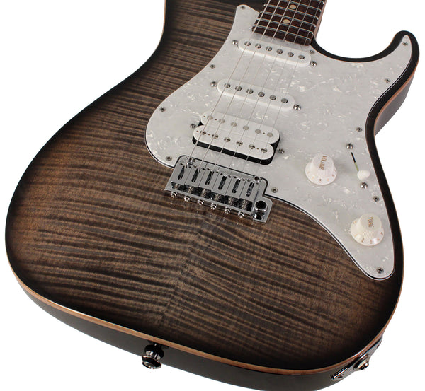 Suhr Standard Plus Guitar, Trans Charcoal Burst, Pau Ferro 