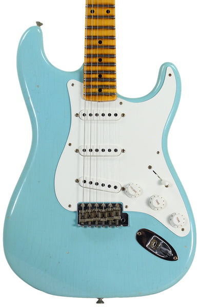 Fender Custom Shop 1955 Journeyman Relic Stratocaster - Aged Daphne Blue -  NAMM