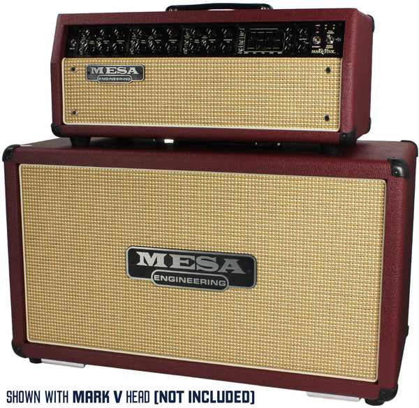 Mesa Boogie 2x12 Recto Horizontal Cab, British Cabernet | Humbucker Music