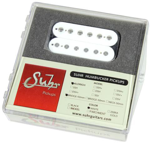 Suhr Aldrich Bridge Pickup, White, 53mm | Humbucker Music