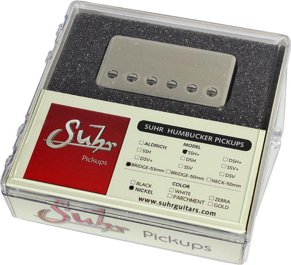 Suhr SSH+ Bridge Pickup, Raw Nickel, 53mm