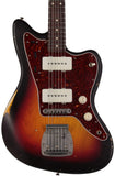 Nash JM63 Jazzmaster Guitar, 3 Tone Sunburst, Light Aging