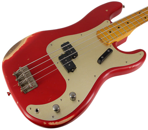 Nash PB57 Bass Guitar, Dakota Red, Light Aging, Ash