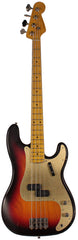 Nash PB57 Bass Guitar, 3-Tone Sunburst w/ Gold Anodized Pickguard