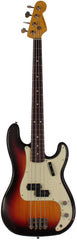 Nash PB63 Bass Guitar, 3-Tone Sunburst, Light Aging