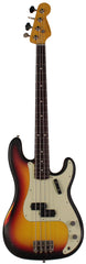 Nash PB63 Bass Guitar, 3-Tone Sunburst, Light Aging