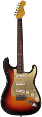 Nash S63 Guitar, 3-Tone Sunburst, Gold PG, Light Aging