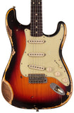 Nash S63 Guitar, 3-Tone Sunburst, Heavy Aging