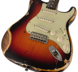 Nash S63 Guitar, 3-Tone Sunburst, Heavy Aging