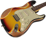 Nash S63 Guitar, 3-Tone Sunburst, Heavy Aging