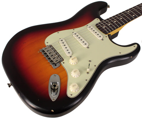 Nash S63 Guitar, 3-Tone Sunburst, Light Aging