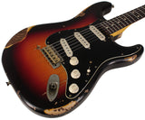 Nash S63 Guitar, 3-Tone Sunburst, Heavy Aging