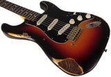 Nash S63 Guitar, 3-Tone Sunburst, Heavy Aging