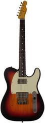 Nash T2HB Guitar, 3 Tone Sunburst, Light Aging