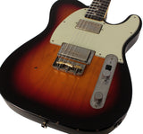 Nash T2HB Guitar, 3 Tone Sunburst, Light Aging