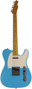 Nash T57 Guitar, Daphne Blue, Light Aging