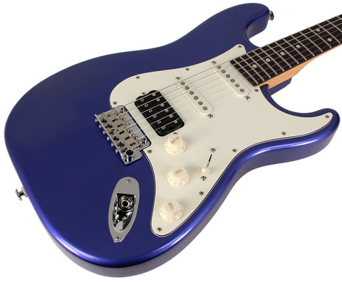 Suhr Classic S HSS Guitar, Indigo Metallic, Rosewood