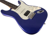 Suhr Classic S HSS Guitar, Indigo Metallic, Rosewood