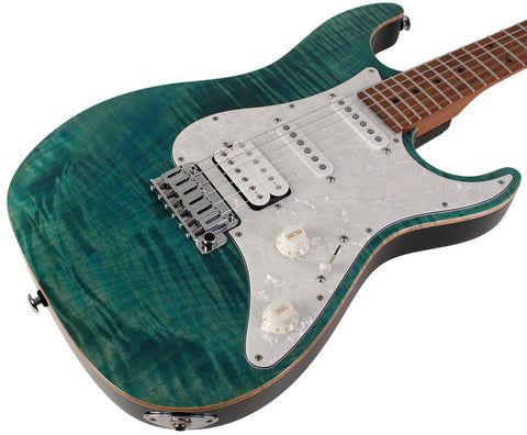 Suhr Standard Plus Guitar, Bahama Blue, Roasted Maple