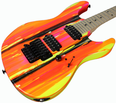 Suhr 80s Shred MKII Modern Guitar - Neon Drip - Maple