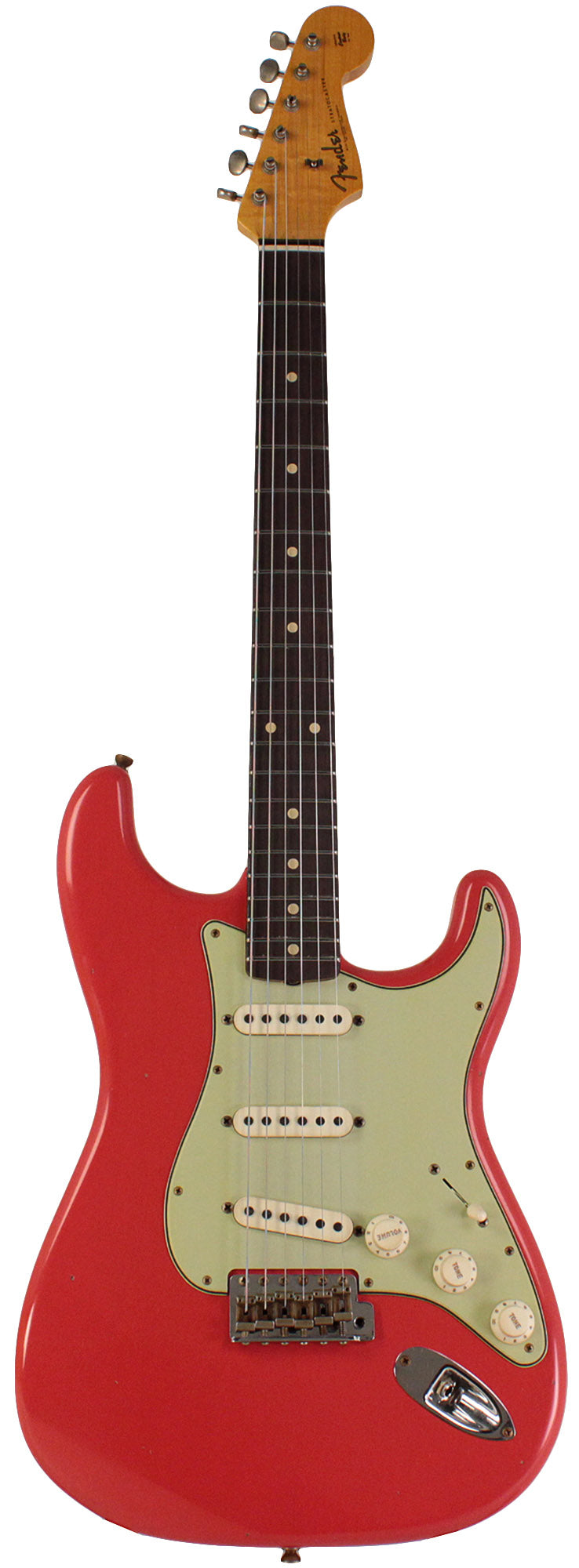 Fender Custom Shop Limited 62/63 Strat Journeyman Relic Guitar, Aged Fiesta  Red