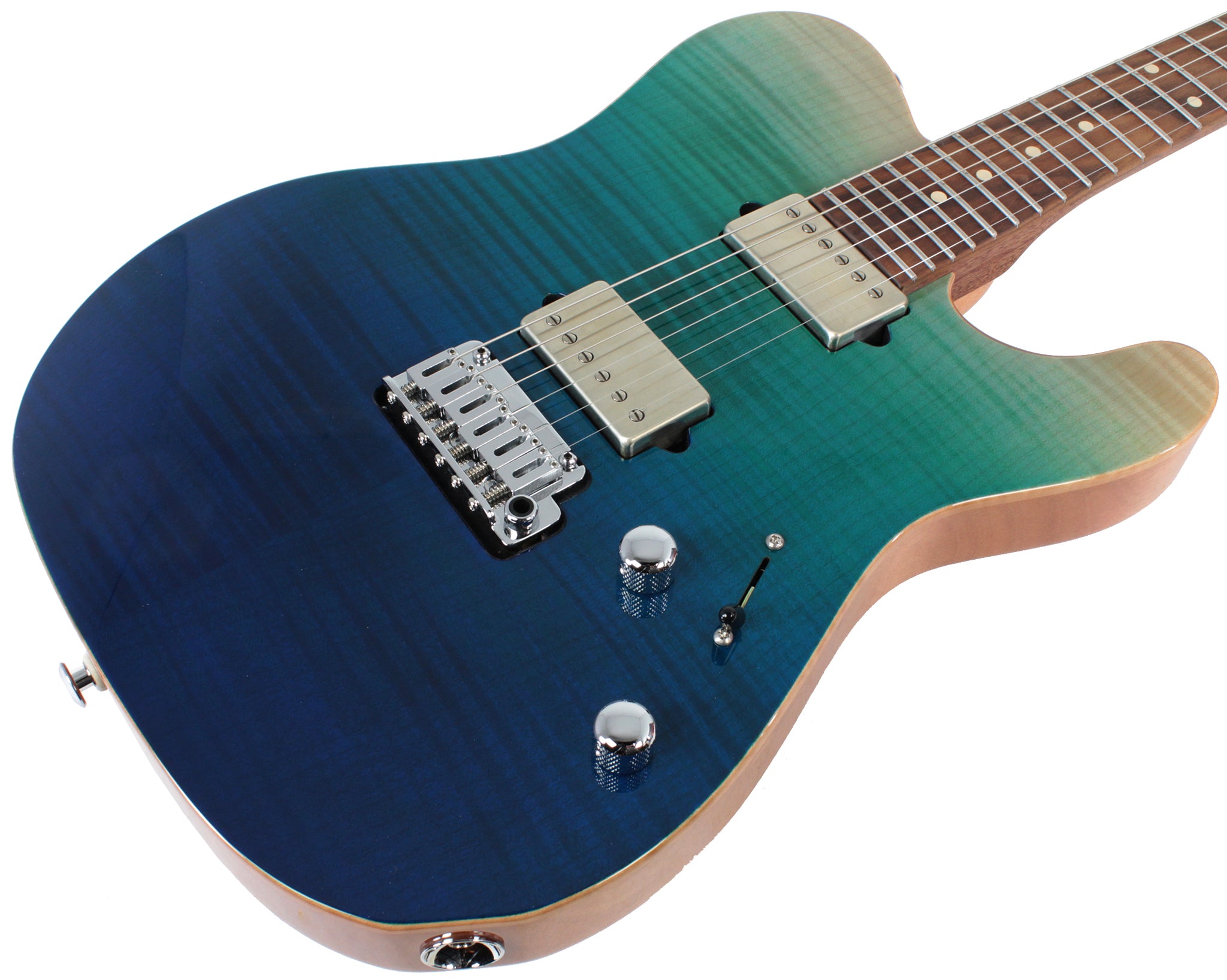 Suhr Modern T Select Guitar, Aqua Blue Gradient